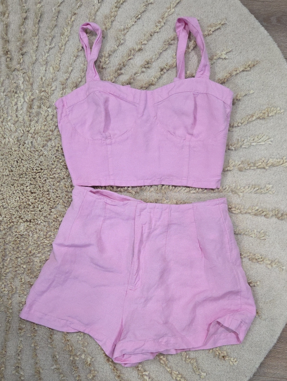 Pink Linen/Rayon Forever 21 Set